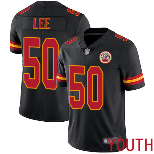 Youth Kansas City Chiefs #50 Lee Darron Limited Black Rush Vapor Untouchable Nike NFL Jersey->youth nfl jersey->Youth Jersey